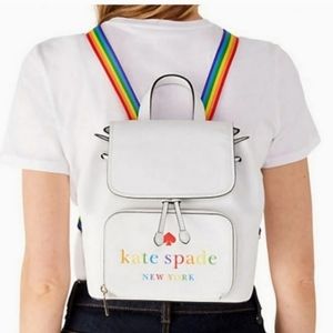 Kate spade Darcy flap rainbow backpack
